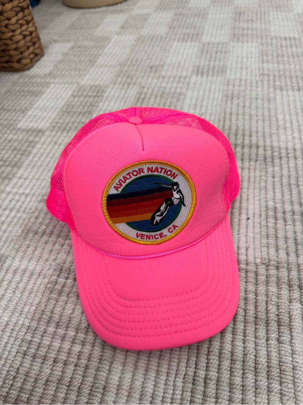 Aviator Nation Hot Pink Trucker Hat Venice
